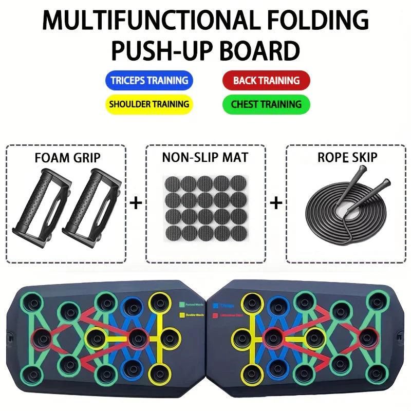 Push-up Board Portable & Foldable Fitness Equipment For Home Workout