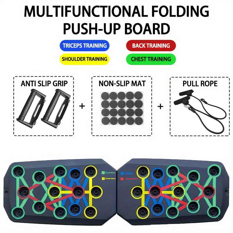 Push-up Board Portable & Foldable Fitness Equipment For Home Workout
